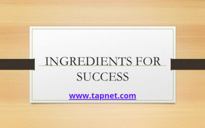 Success Tips: Ingredients For Success